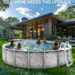 Shop Square 15 Ft x 52 Inch Steel Wall Above Ground Pool Silver