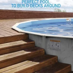 Shop Square 12’x24’ Oval Above Ground Steel Wall Pool Silver