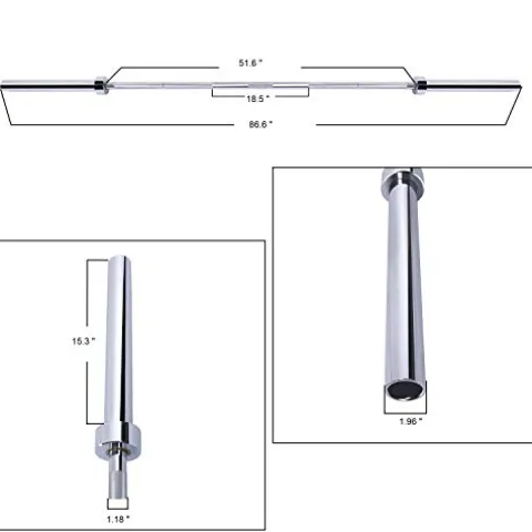Signature Fitness 210LB Olympic Bumper Plate Set with 7FT Barbell Colored