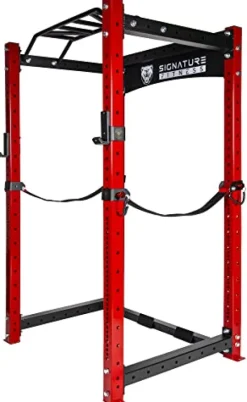 Signature Fitness SF-3 Power Cage Squat Rack Red
