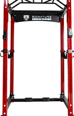 Signature Fitness SF-3 Power Cage Squat Rack Red