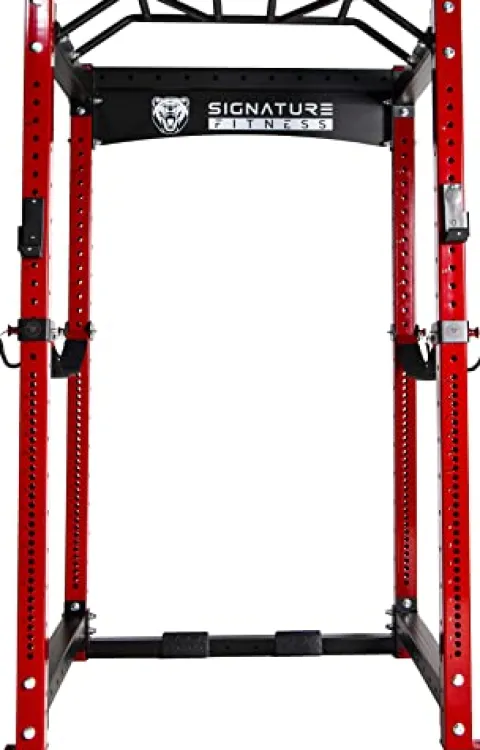 Signature Fitness SF-3 Power Cage Squat Rack Red