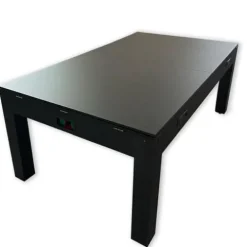 SIMBASHOPPING USA 7 FT Multi Games Pool Table Red Air Hockey + Table Tennis + Table Top – Strike Red, Black