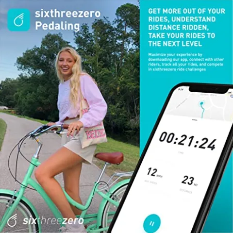 sixthreezero EVRYjourney Women’s 7-Speed Hybrid Cruiser Bicycle Cream w/Brown Seat/Grips