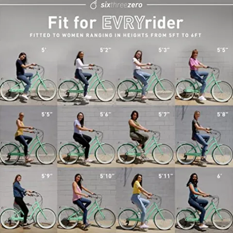 sixthreezero EVRYjourney Women’s 7-Speed Hybrid Cruiser Bicycle Cream w/Brown Seat/Grips