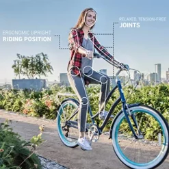 sixthreezero EVRYjourney Steel Women’s Step-Through Touring Hybrid Bike Teal