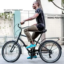 sixthreezero EVRYjourney Mens Bike Steel Blue w/ Black Seat/Grips