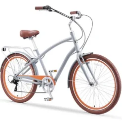 sixthreezero EVRYjourney Mens Bike Ashe Amber w/ Brown Seat/Grips