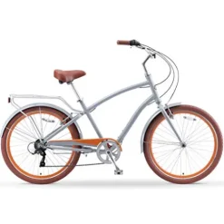 sixthreezero EVRYjourney Mens Bike Ashe Amber w/ Brown Seat/Grips