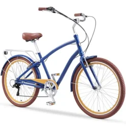 sixthreezero EVRYjourney Men’s Bike Denim Honey w/ Brown Seat/Grips