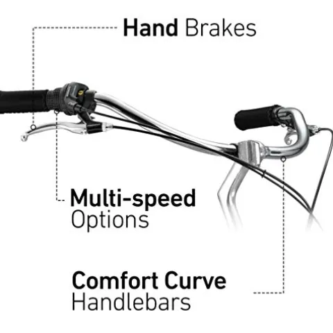 sixthreezero Men’s Beach Cruiser Bike 7-Speed Step-Through Hybrid Bicycle 26″ Brick Pool w/ Black Seat/Grips