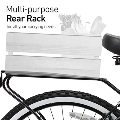 sixthreezero Men’s Beach Cruiser Bike 7-Speed Step-Through Hybrid Bicycle 26″ Brick Pool w/ Black Seat/Grips