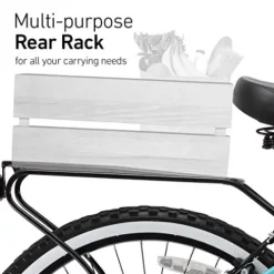 sixthreezero Women’s Beach Cruiser Bike 21-Speed Step-Through Touring Hybrid Bicycle Coral w/ Black Seat/Grips