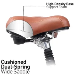 sixthreezero Women’s 3-Speed Comfort Bike with Rear Rack, 26″ Wheels/17″ Frame, Cream