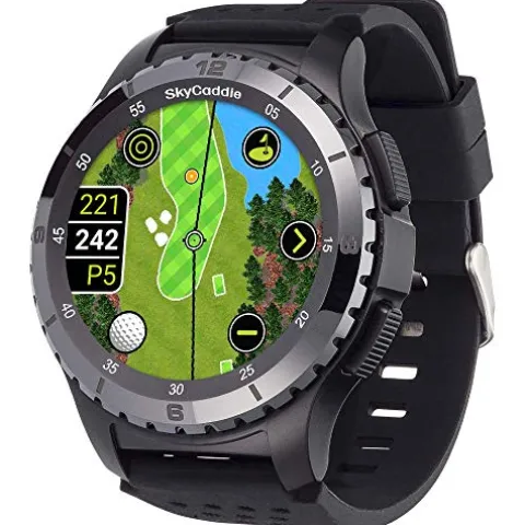 SkyCaddie LX5C Golf GPS Watch with Ceramic Bezel Black