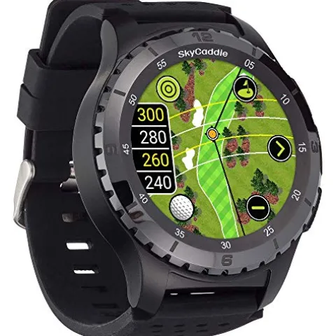 SkyCaddie LX5C Golf GPS Watch with Ceramic Bezel Black