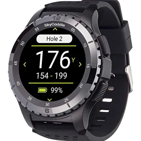 SkyCaddie LX5C Golf GPS Watch with Ceramic Bezel Black