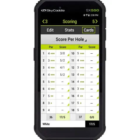 SkyCaddie SX550 Tour Book Black