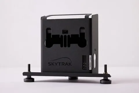 SkyTrak Golf Simulator Studio Pro Package with Metal Case, Enclosure, Software, Mat, Projector, Ball Tray – Studio 10-10 Blue