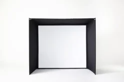 SkyTrak Golf Simulator Studio Pro Package with Metal Case, Enclosure, Software, Mat, Projector, Ball Tray – Studio 10-10 Blue