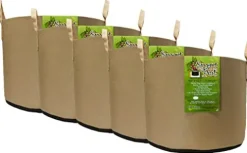 SMART POT 20 Gallon Soft Sided Fabric Garden Planter Pots Wholesale Case Tan, 50 Count