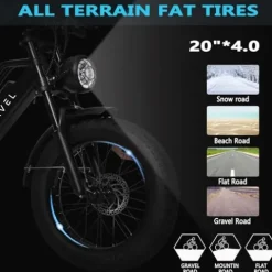 SMARTRAVEL DK400 Electric Bike for Adults 1200W Motor 48V/17.5Ah Black