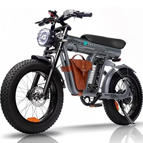 SMARTRAVEL Electric Bike for Adults, 1200W Brushless Motor, 48V/20Ah, 20”x4.0 Fat Tire, 32MPH, Old Version