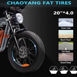 SMARTRAVEL Electric Bike for Adults, 1200W Brushless Motor, 48V/20Ah, 20”x4.0 Fat Tire, 32MPH, Old Version