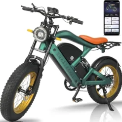 SMARTRAVEL Electric Bike 1200W Brushless Motor Ebike 48V/20Ah Battery GPS Control Green