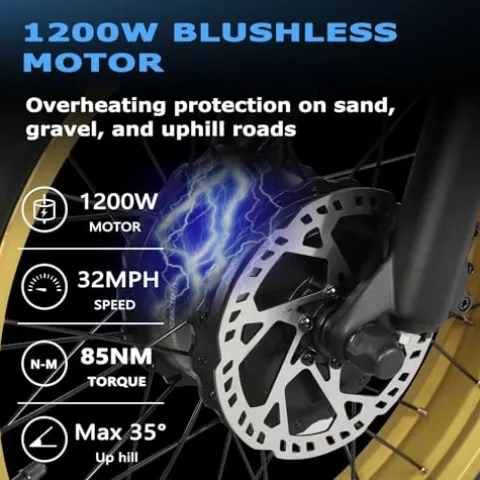 SMARTRAVEL Electric Bike 1200W Brushless Motor Ebike 48V/20Ah Battery GPS Control Green