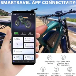 SMARTRAVEL Electric Bike 1200W Brushless Motor Ebike 48V/20Ah Battery GPS Control Green