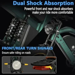 SMARTRAVEL Electric Bike 1200W Brushless Motor Ebike 48V/20Ah Battery GPS Control Green