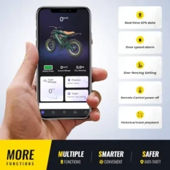 SMARTRAVEL Electric Bike 1200W Brushless Motor 32 MPH 20Ah Removable Battery 30 Miles Range 7 Speed GPS Tracker with APP Control 20″ Fat Tire Ebike for Adults ST202 Green