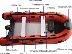 SMHAEN Electric Propulsion Remote Control Boat Red