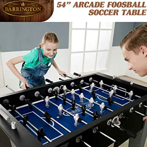 Soccer Foosball Table Arcade Game Set 54 in Black Grey