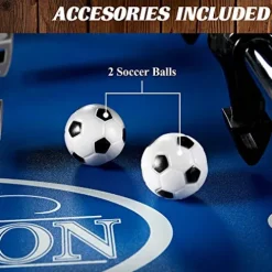 Soccer Foosball Table Arcade Game Set 54 in Black Grey