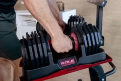 SOLE Fitness SW180 Adjustable Dumbbells Black/Red