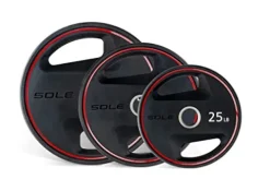 SOLE Fitness Weight Plate Set Rubber-Coated Home Gym Equipment