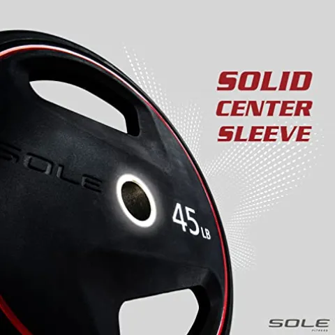 SOLE Fitness Weight Plate Set Rubber-Coated Home Gym Equipment