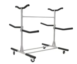 SPAREHAND Freestanding Portable 5-Kayak or SUP Storage Rack with Caster Wheels Harbor Grey