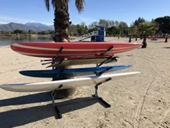 SPAREHAND Freestanding Rack Storage for 4 SUPs or Surfboards Pebble Silver