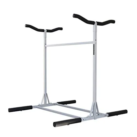 SPAREHAND Freestanding Triple Storage Rack for 3 Kayaks or SUPs Gray