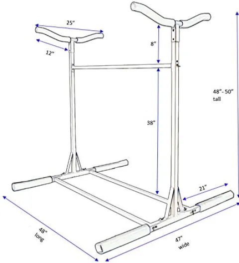 SPAREHAND Freestanding Triple Storage Rack for 3 Kayaks or SUPs Gray