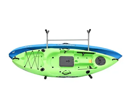 SPAREHAND Freestanding Triple Storage Rack for 3 Kayaks or SUPs Gray