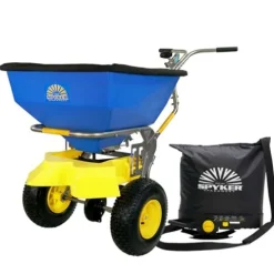 Spyker Winter Spreader Kit Ergo-Pro 100 Pound Ice Melt Spreader Blue