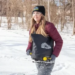 Spyker Winter Spreader Kit Ergo-Pro 100 Pound Ice Melt Spreader Blue