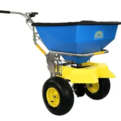Spyker Winter Spreader Kit Ergo-Pro 100 Pound Ice Melt Spreader Blue