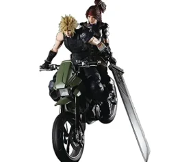 Square Enix Final Fantasy VII Remake Cloud Strife, Jessie & Motorcycle Action Figure Set Multicolor