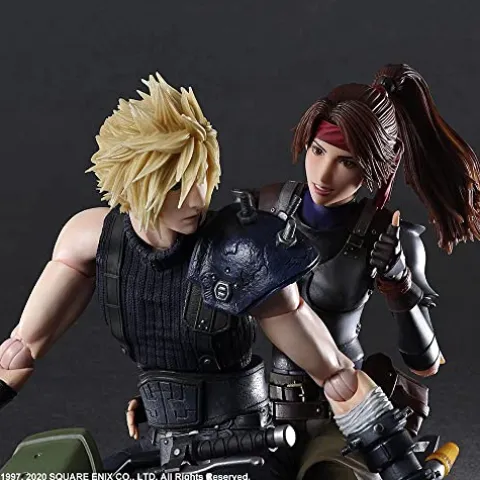 Square Enix Final Fantasy VII Remake Cloud Strife, Jessie & Motorcycle Action Figure Set Multicolor