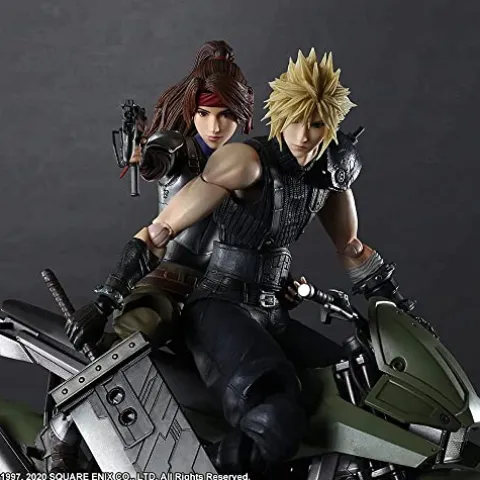 Square Enix Final Fantasy VII Remake Cloud Strife, Jessie & Motorcycle Action Figure Set Multicolor